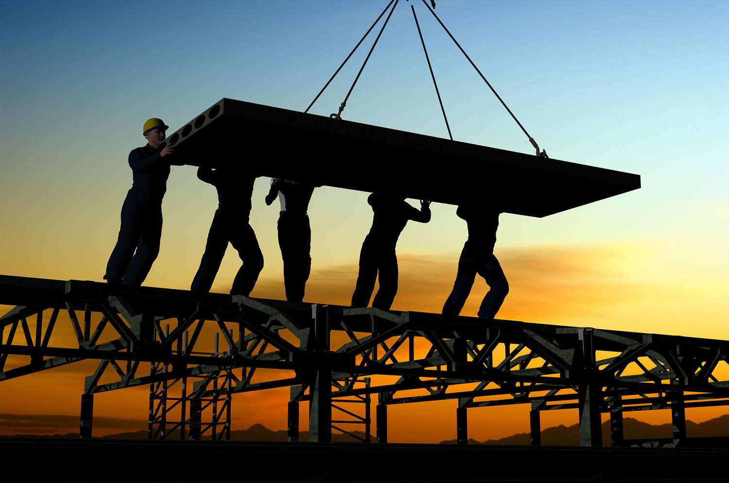 дорога из дорожных плит 